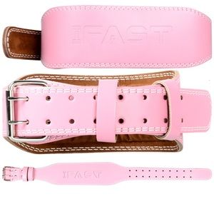 Leather Weight Trainer Belt in Pink 💖